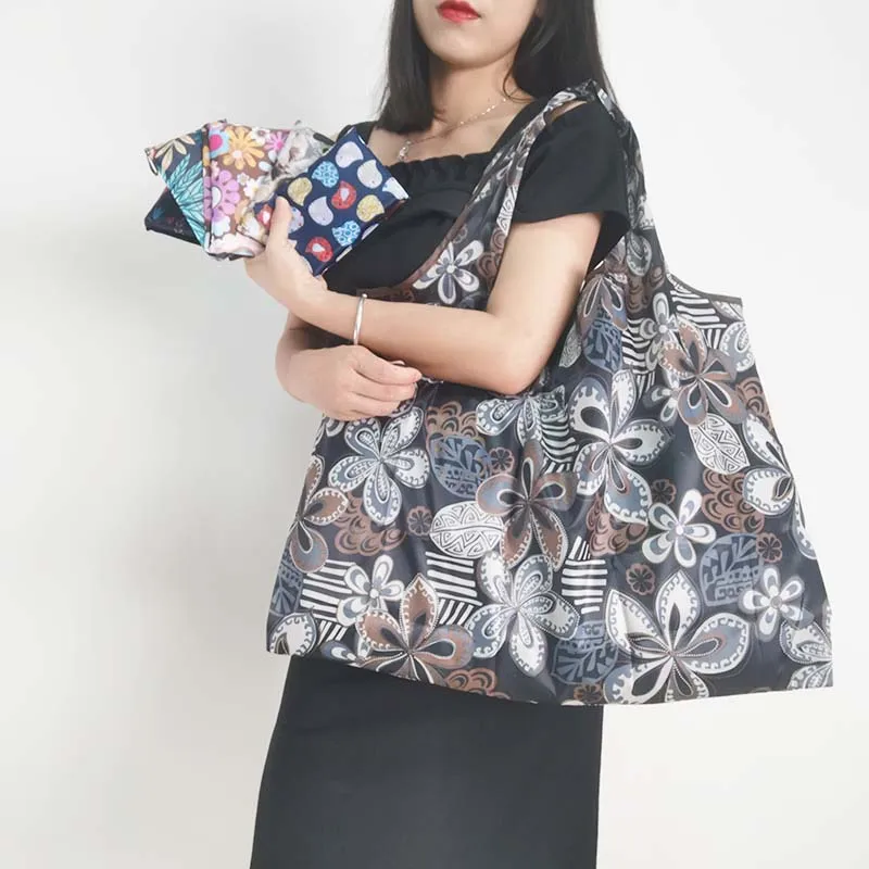 

Heavy Duty Washable Foldable Shopping Bags for Groceries Large Recyclable Eco-Friendly Folding Grocery Tote Bags for Market