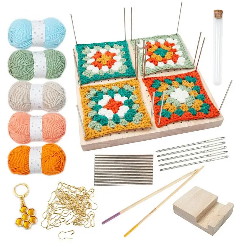 

Квадратные аксессуары для вязания крючком, 5 цветов