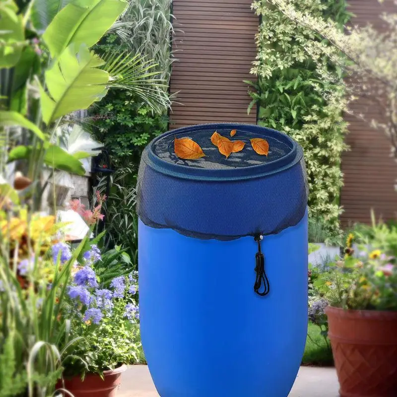 

Rain Barrel Screen Reusable And Durable Flexible Drawstring Water Barrel Collective Barrel Insect Screen Top Catcher For Garden