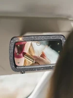 car vanity mirror with lights led car makeup mirror with built in battery universal car cosmetic mirror for truck suv car