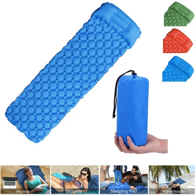 Ultralight Outdoor Inflatable Cushion Sleeping Pad Picnic Compact Camping Mat  Air Pad for Camping Hiking Travel