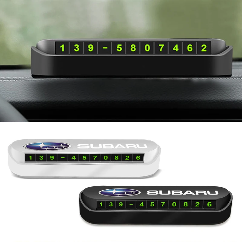 

Car Temporary Parking Card Phone Number Card Plate Car Park Stop for Subaru Forester Impreza Outback Legacy Tribecacar WRC XV