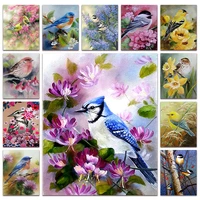 new diamond painting embroidery animals bird kingfisher flowers diy full diamond mosaic home decor spring tree cross stitch x028