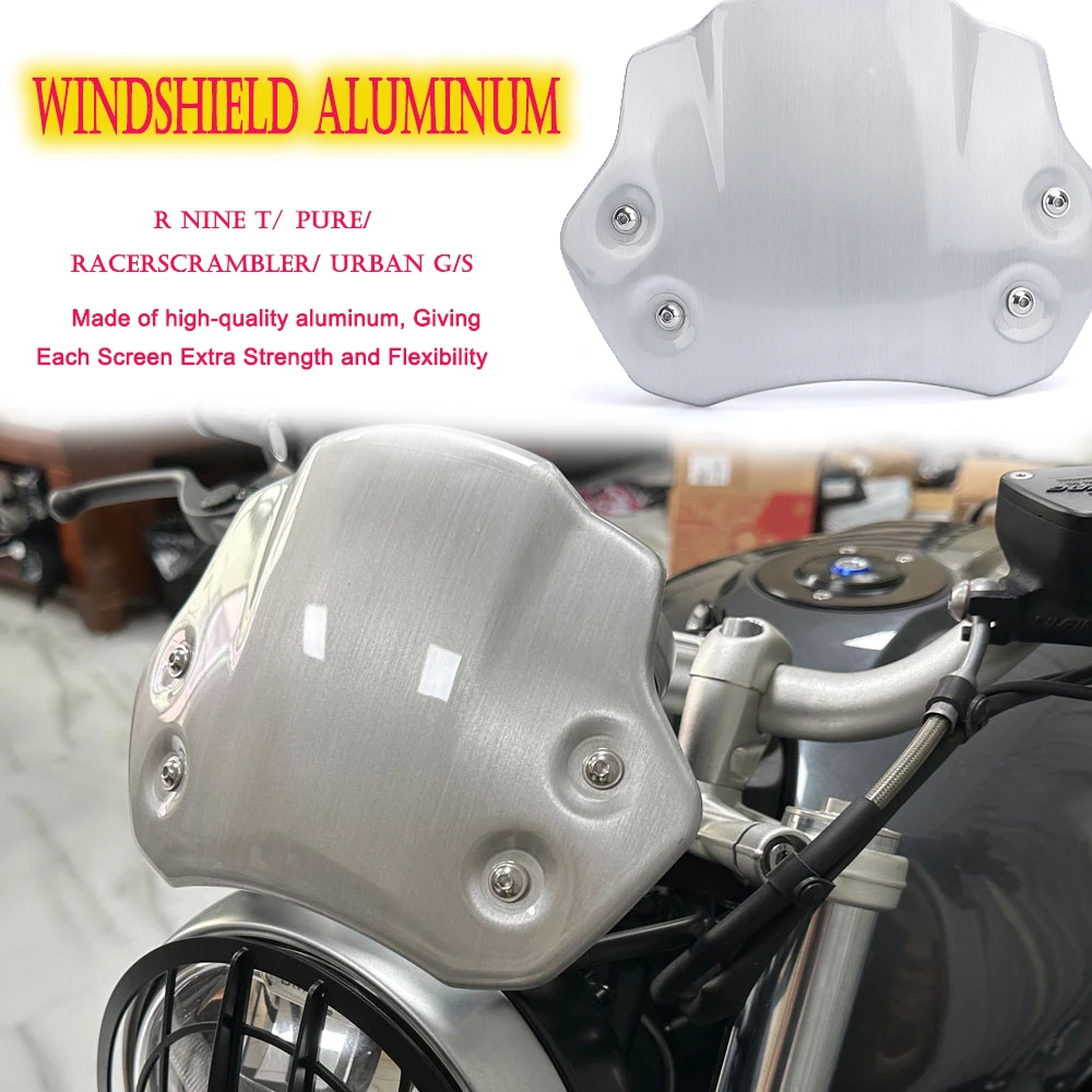 

For BMW R NINE T Racer RNINET R9T Pure Scrambler Rninet Urban G/S New Motorcycle Windshield Aluminum Wind Deflector Windscreen