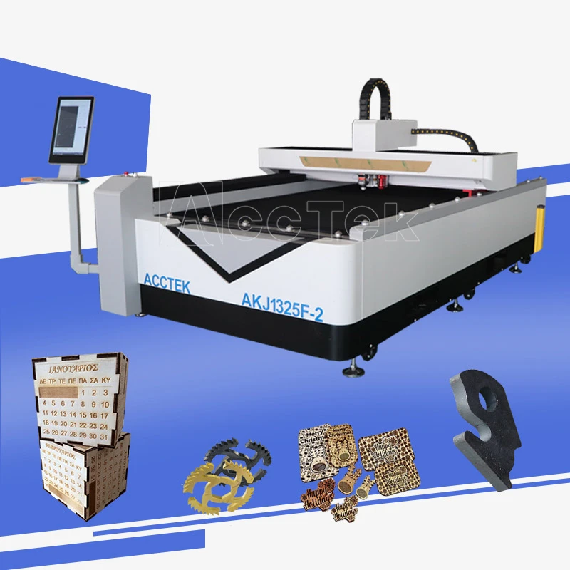 

AccTek Top Selling Fiber Laser 1300*2500mm Working Area AKJ1325F-2 Laser Cutting Machine For Stainless Steel