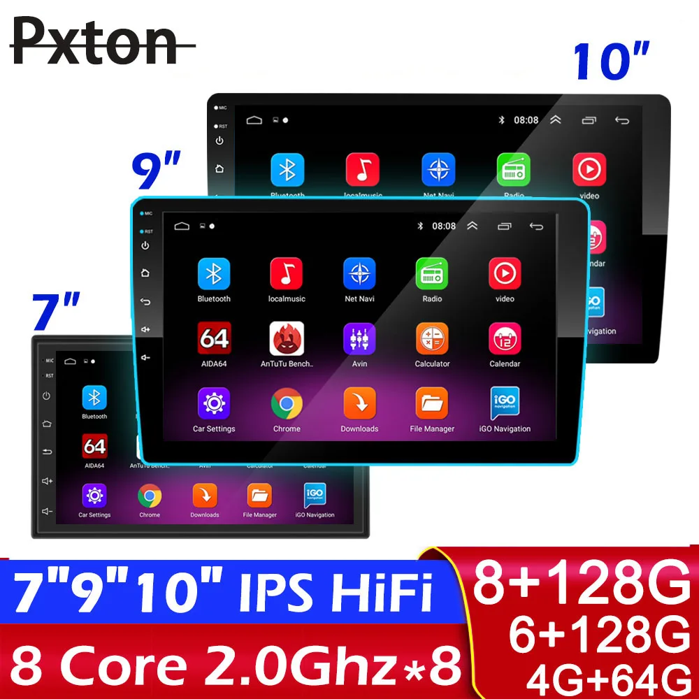 

Pxton Car Radio 2 din 7 910″ Android Multimedia Player GPS WIFI Bluetooth CarPlay For Toyota Volkswagen Hyundai Kia Nissan Honda