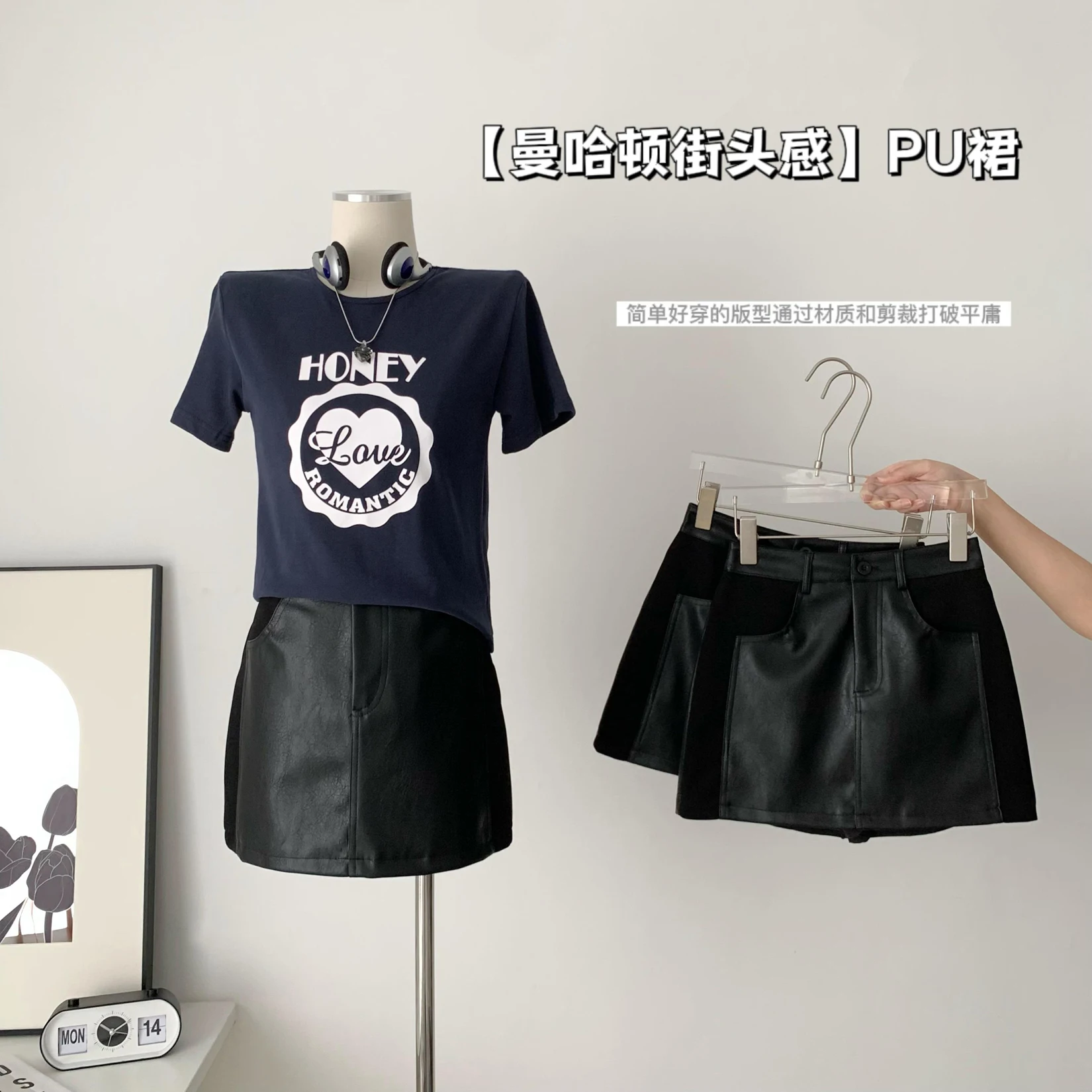 

Сексуальная юбка-шорты из искусственной кожи, женская черная трапециевидная мини-юбка с высокой талией, уличная одежда Y2K, женские шорты для девушек