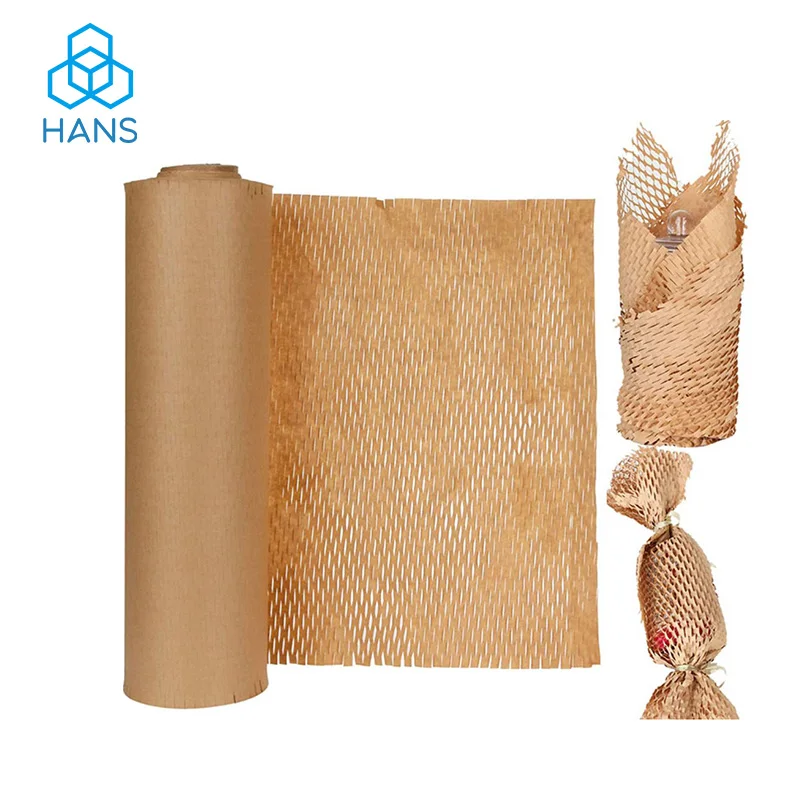 Honeycomb Folding Wrapping Material Brown 30cm Biodegradable