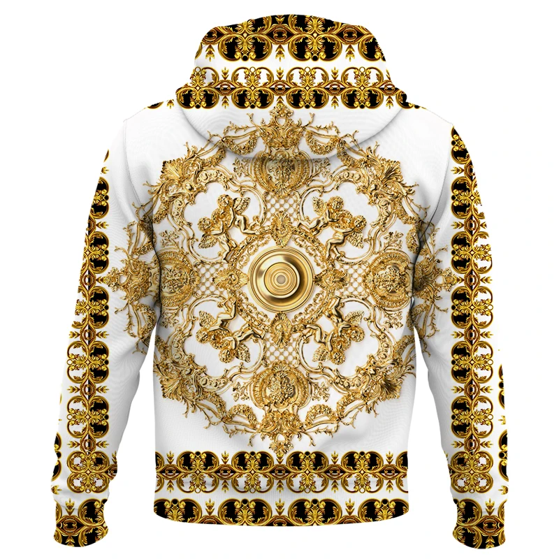 Мужские/женские толстовки в стиле барокко большие размеры с 3D-принтом короны