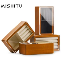 mishitu solid wood jewelry box for ring earrings necklace pendant bracelet watch storage case jewelry display storage