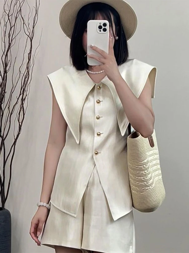 Женский комплект из двух предметов элегантный маленький топ и шорты во