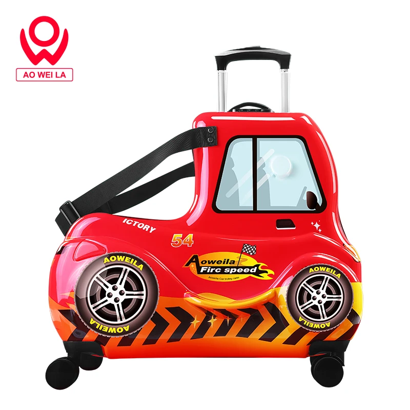 Children's Trolley Case  Red Suitcase Universal Wheel  Baby Stroller Treasure Mom Load  Reduction Box Luggage Can Sit and Ride