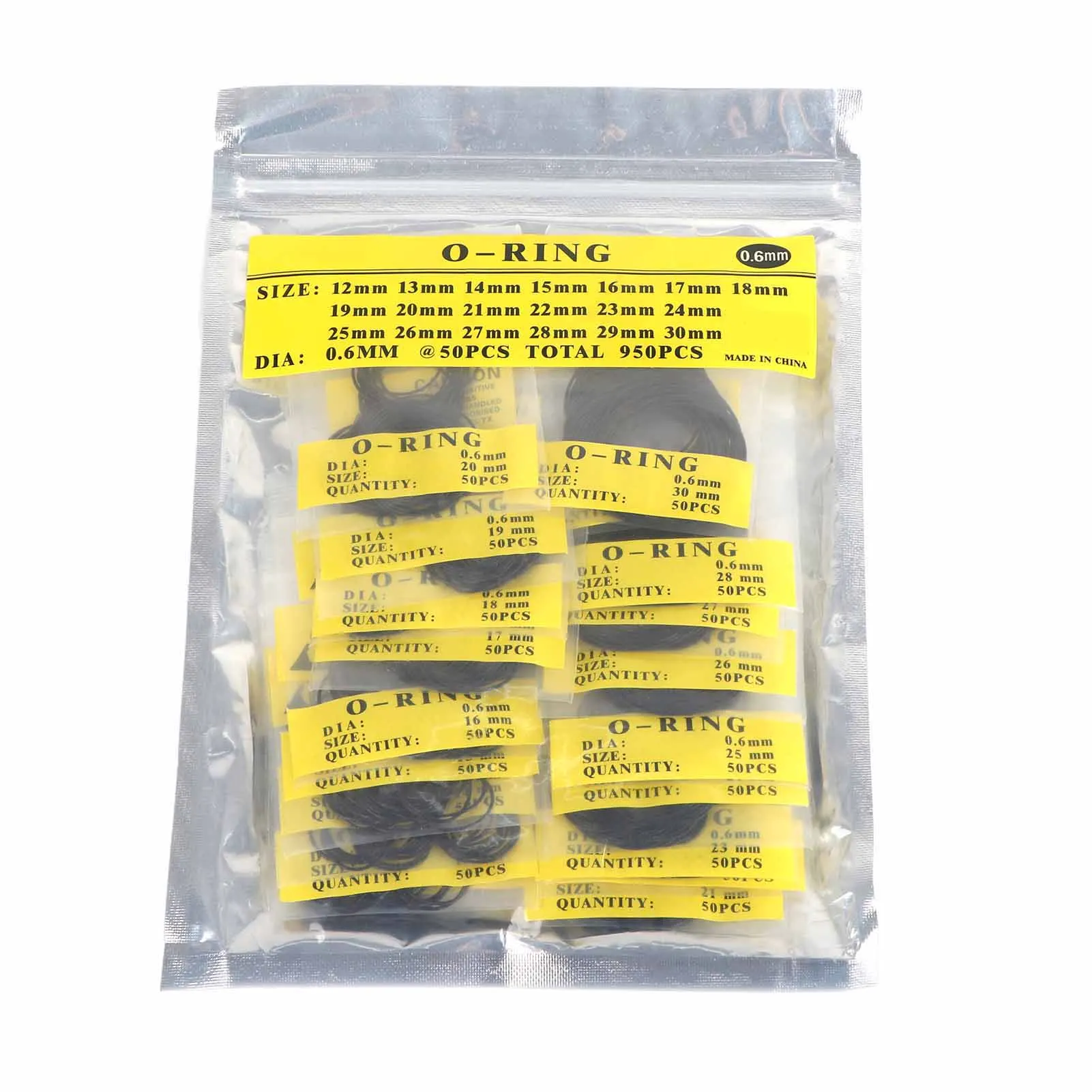 

950pcs Set 12mm30mm Universal Rubber O Ring Watch Back Cover Seal Gaskets (0.6mm)