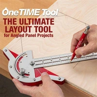 t type woodworkers edge rule stainless steel carpentry layout tools two arm woodworking tool protractor 1015in