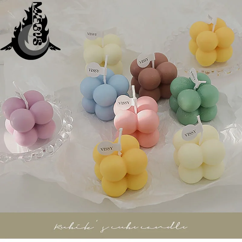 

wholesale Decorative Aromatic Candles Mini Rubik's Cube Scented Candles Colored Fragance Candle Decoration For Home