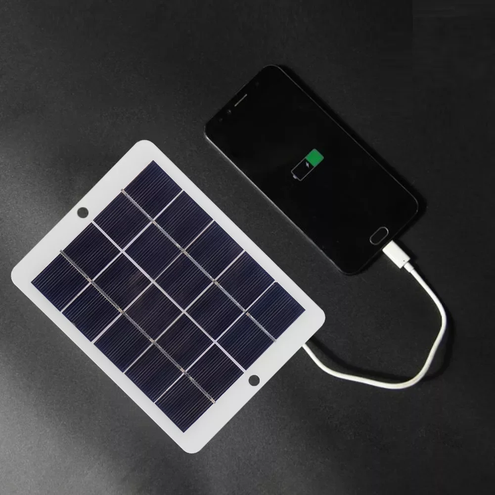 

NEW2023 3W 5V Portable Mobile Phone Solar Power Bank Outdoor Emergency Powerbank Solar Charger Micro USB Charging for Xiaomi