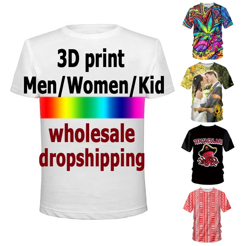 3D Printed Custom T-Shirts Summer Plus Size Tee Shirt Design