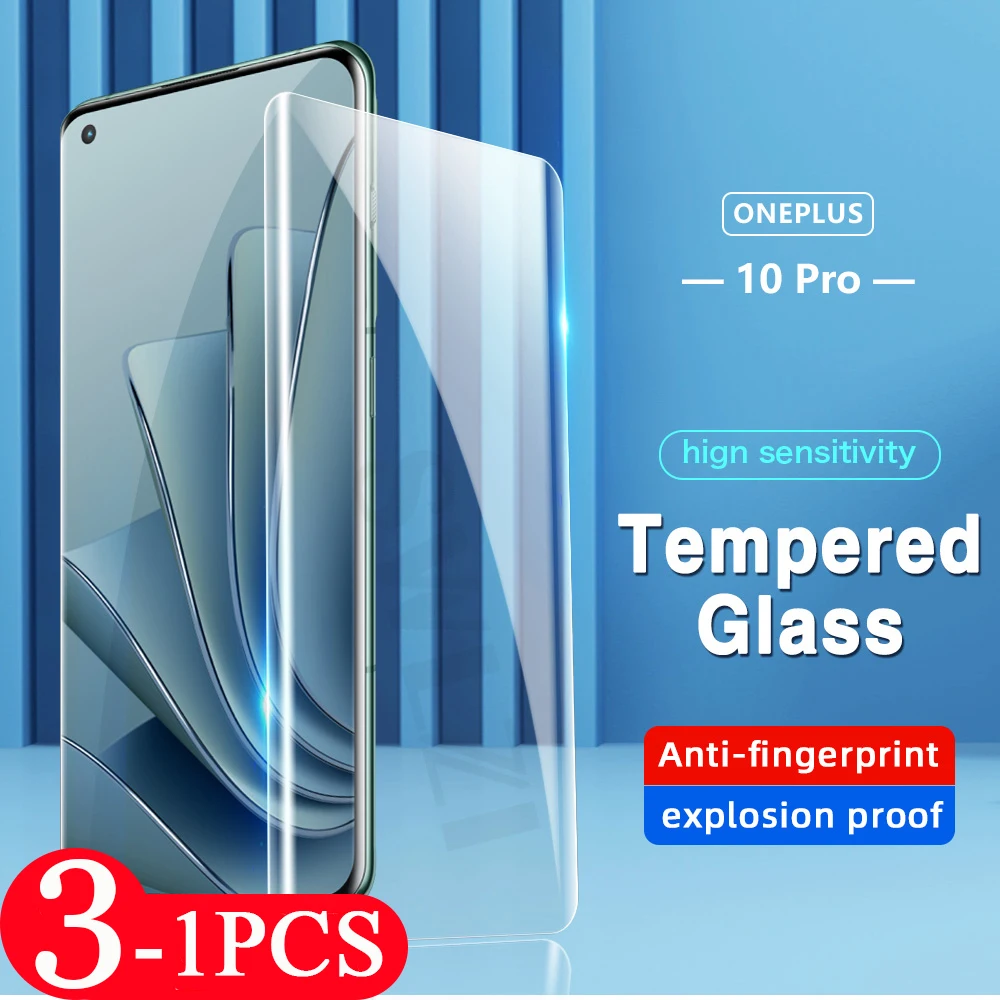 

3/2/1Pcs Full cover UV Glass For Oneplus 10 11 9 8 7 7T pro UV phone Screen Protector Tempered Glass smartphone Protective Film