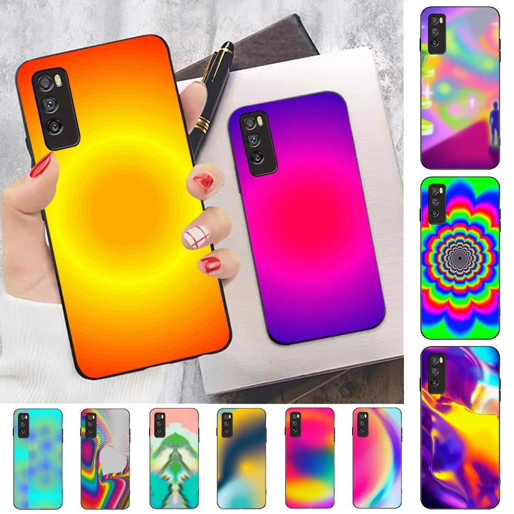 

Psychedelic Gradient Phone Case For Huawei Honor 10 lite 9 20 7A pro 9X pro 30 pro 50 pro 60 pro 70 pro plus