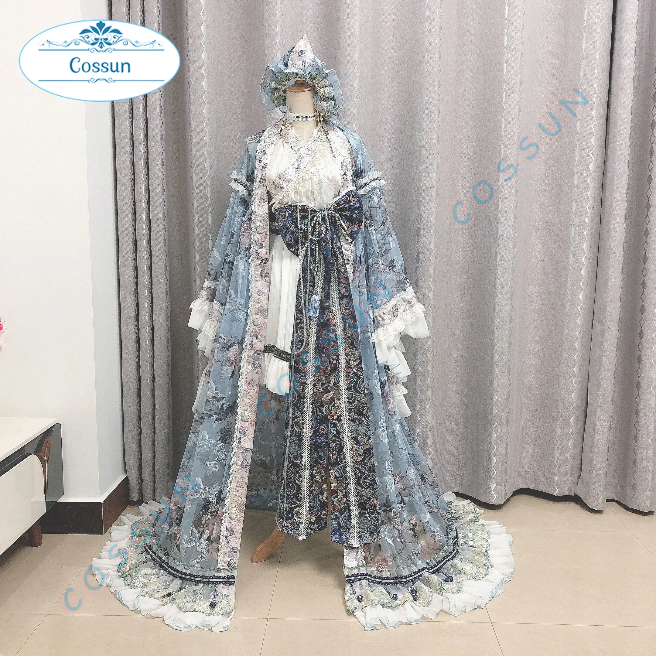 [На заказ] Amine Touhou Project Saigyōji Yuyuko Косплей Костюм UUZ Хэллоуин наряды женское