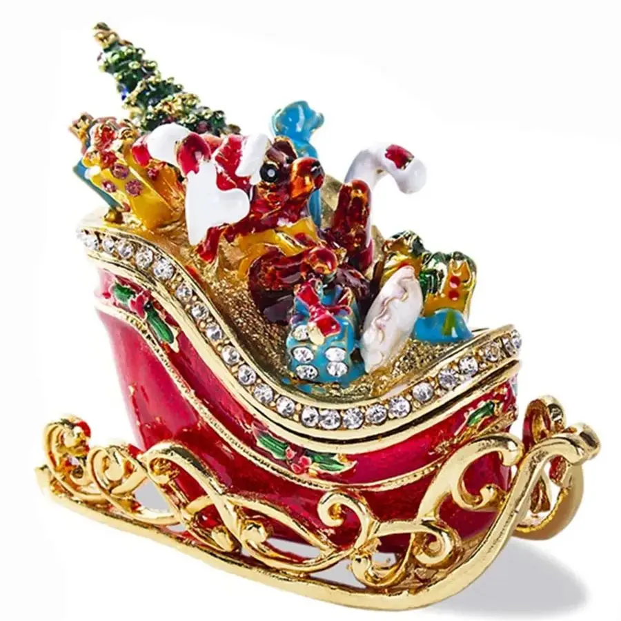 

Металлические рождественские сани с медведем для колец