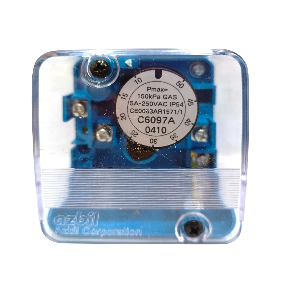 

C6097A0410 Azbil Pressure Switch 150kPa For Gas/Oil Burner New Original