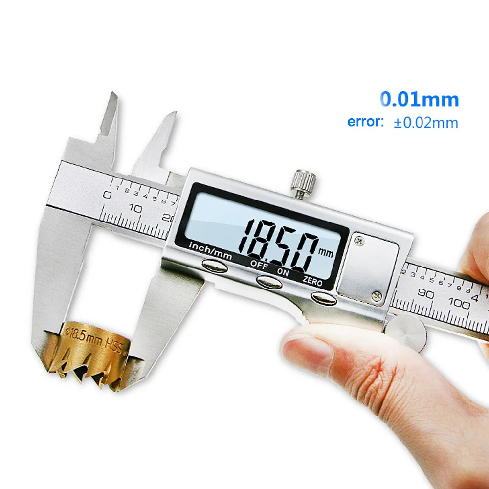Штангенциркуль цифровой, Электронный микрометр из нержавеющей стали, 6 дюймов 150 мм