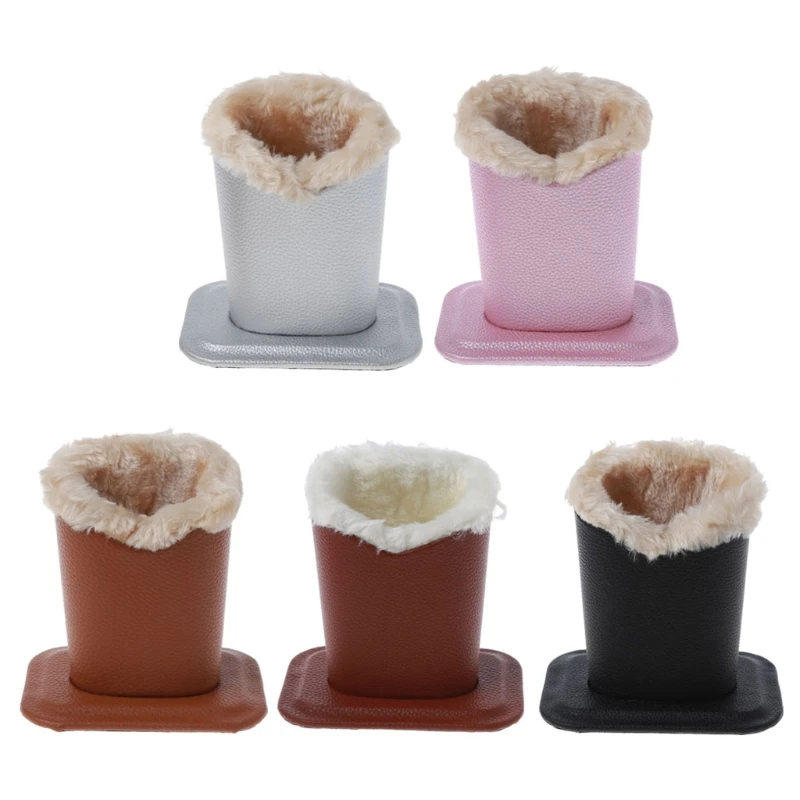 

Eyeglass Holder Stands PU Leather Glasses Holder for CASE Velvet Plush Fluffy Lined Eyeglasses Holder Rests Securely on