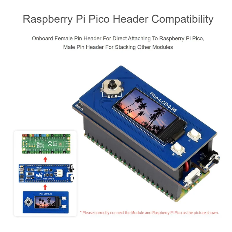 Waveshare UPS модуль B для Raspberry Pi Pico Board бесперебойная батарея мониторинга питания