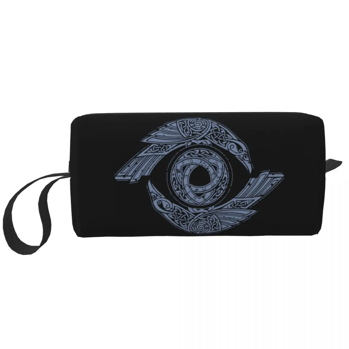 

Travel Odin Raven Vikings Runes Toiletry Bag Fashion Norse God Makeup Cosmetic Organizer for Women Beauty Storage Dopp Kit Case