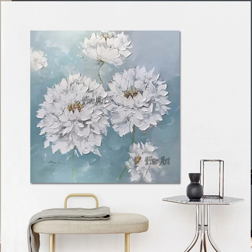 

Acrylic Paintings Flowers Abstract Canvas Art Restaurant Wall Decoration Frameless 3d Beautiful Picture Scenery Oil Painting