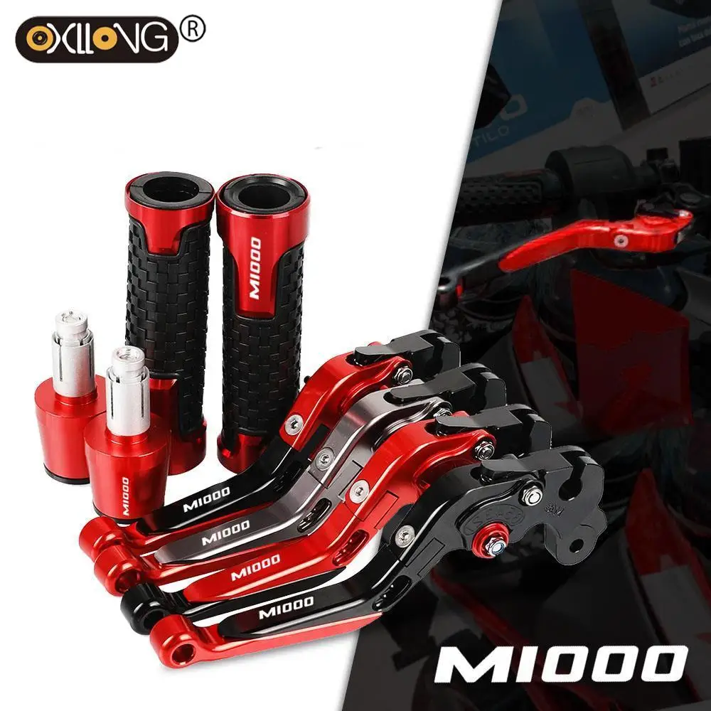 

M1000 LOGO Motorcycle Aluminum Brake Clutch Levers Handlebar Hand Grips ends For DUCATI M1000 2000 2001 2002 2003 2004 2005