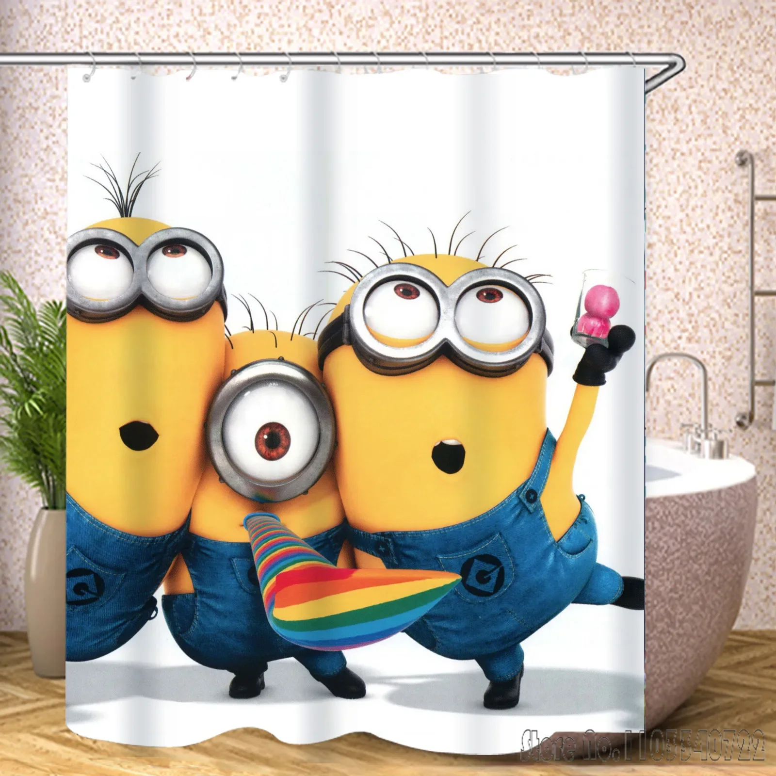 MINISO M-Minions мультяшная красочная занавеска для душа 1 шт. водонепроницаемые