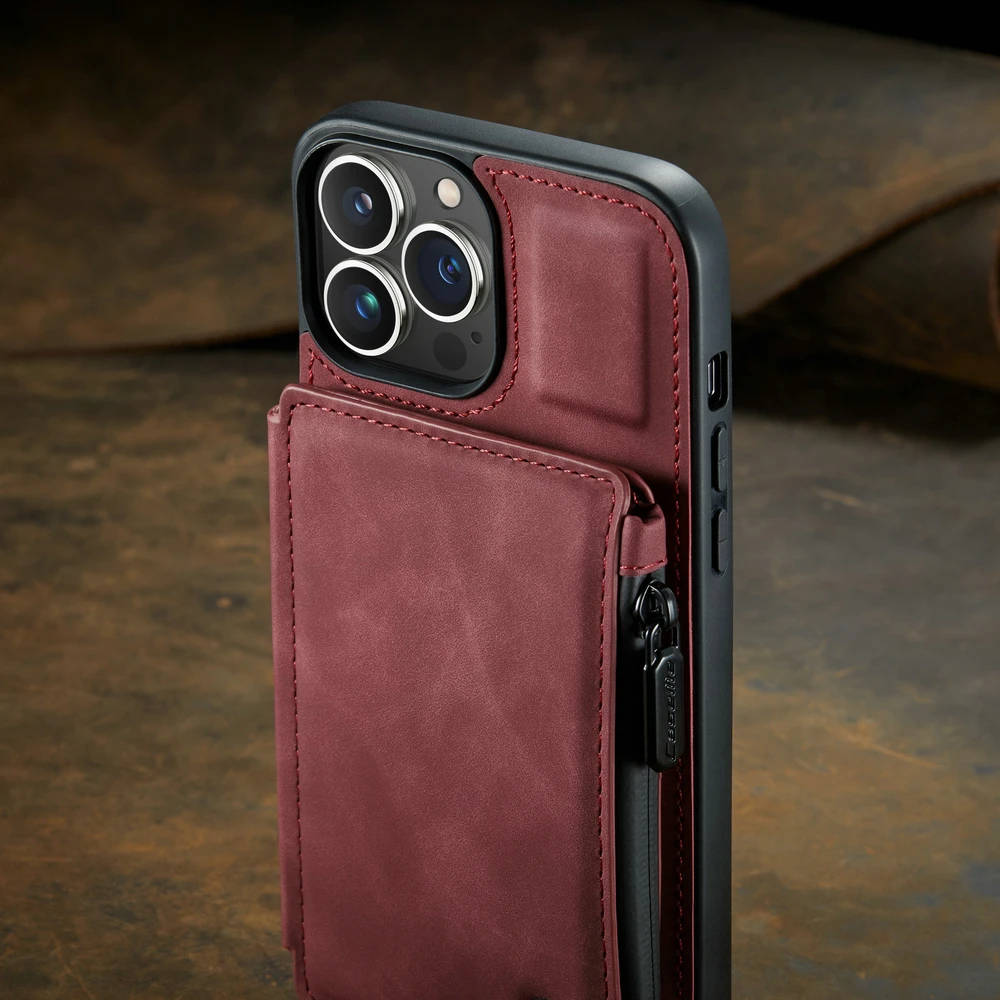 for iphone 13 12 11 pro xs max xr 7plus leather flip phone case for redmi note 8 9 pro with rfid zipper credit card wallet cover free global shipping