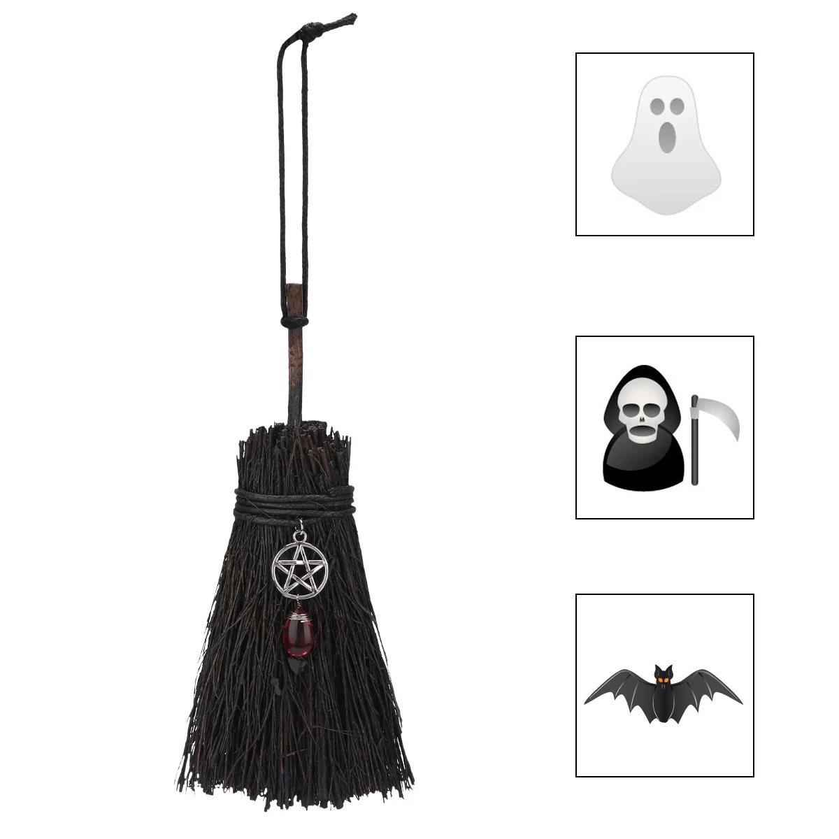 

Witch Broom with Hanging Ornament Witch Costume Witch Accessory Party Decoration
