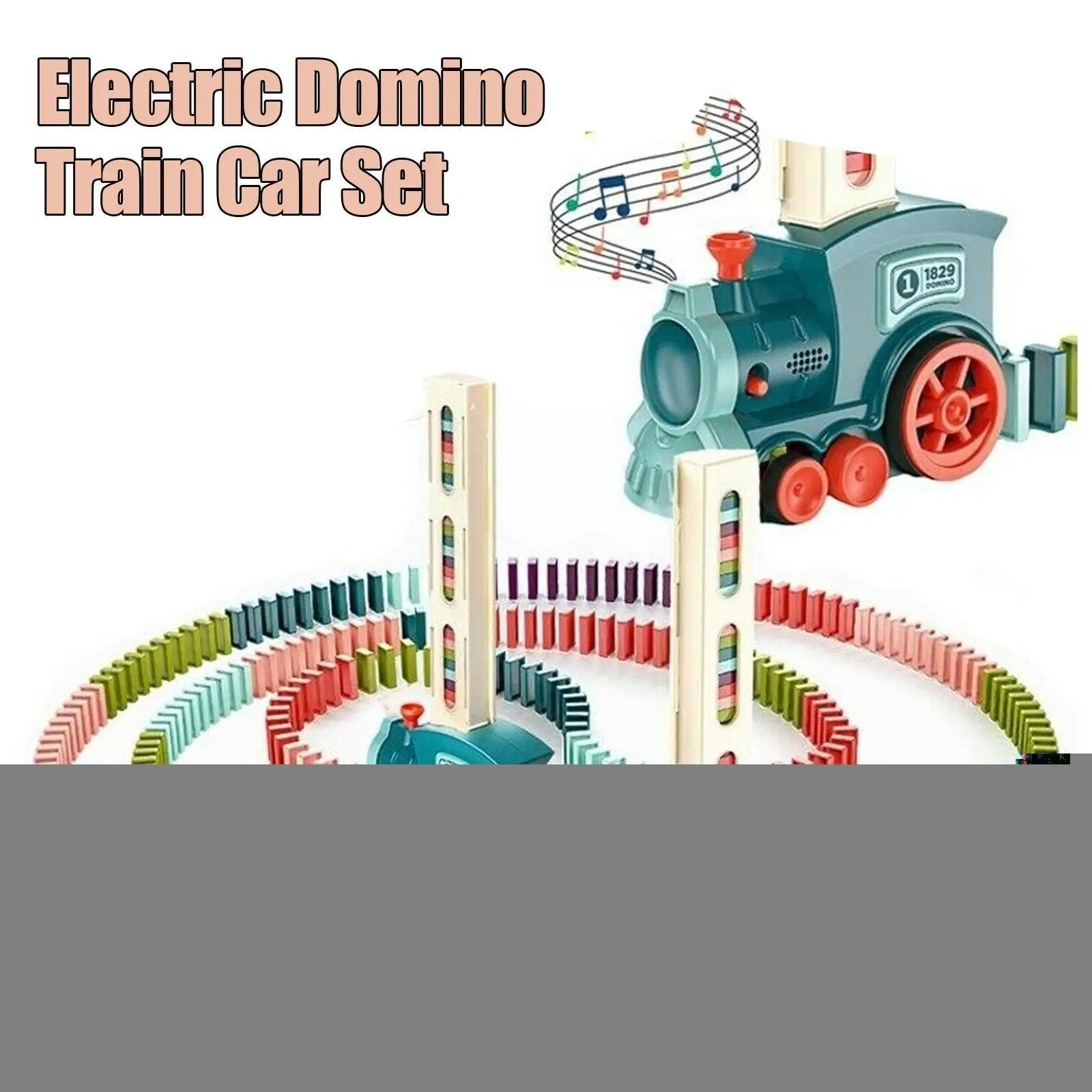 

Children Electric Domino Train Car Set Automatic Laying Educational Brick Kids Blocks DIY Blocks With 80/100pcs Dominoes To U3J3