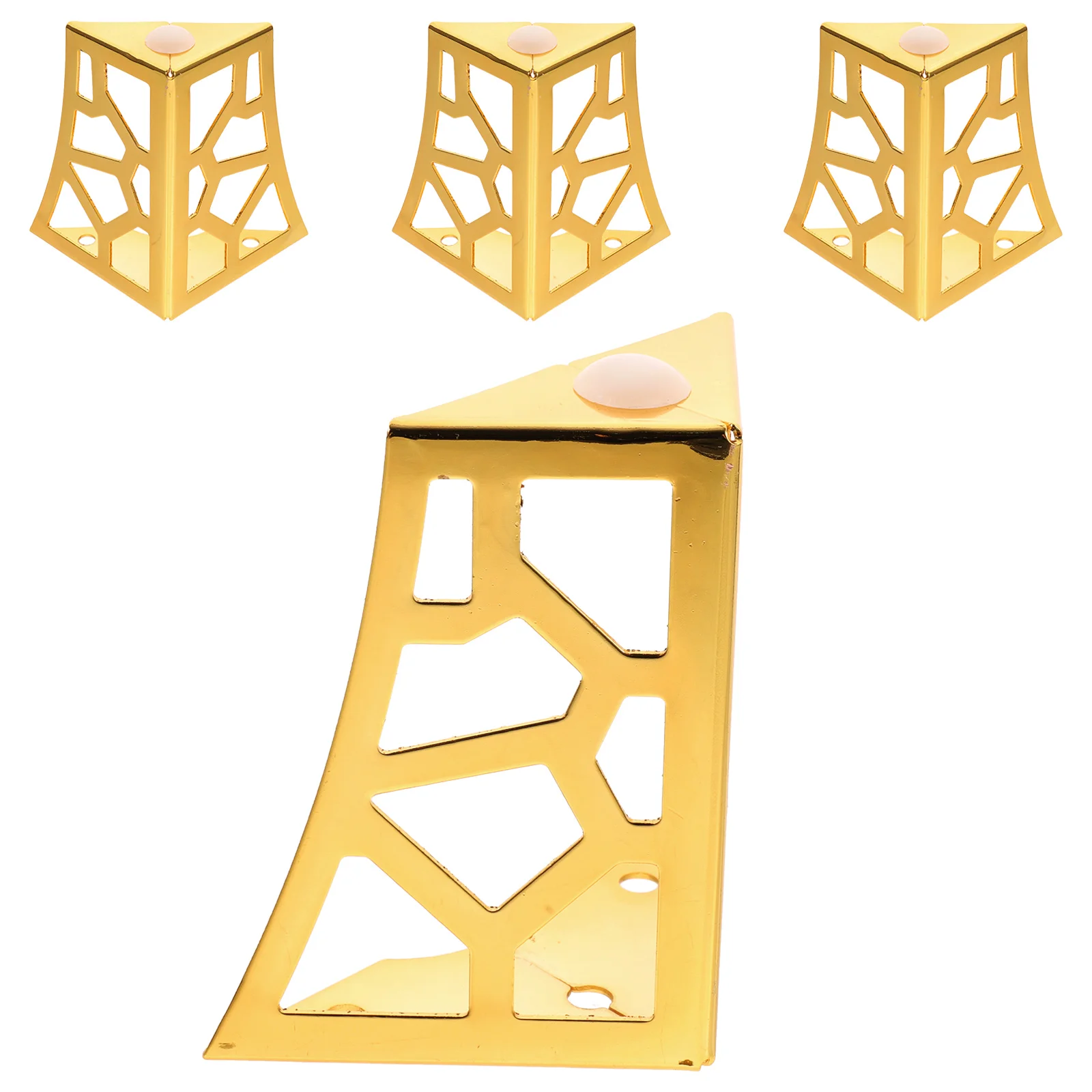 

4 Pcs Gold Vanity Tray Iron Sofa Legs Metal Furniture Couch Feet Stool Support Short Table For equipment