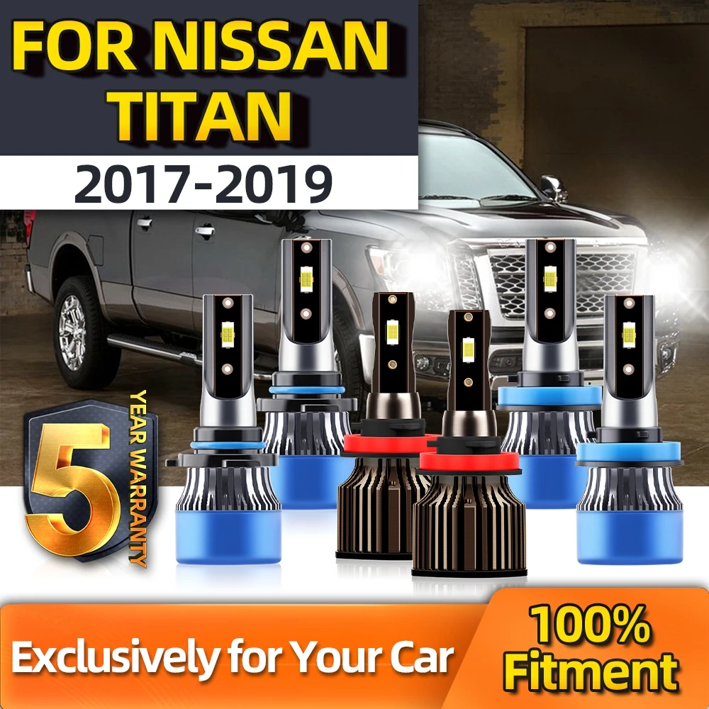 

Crossfox For NISSAN TITAN H11 9005 H11 Combo Bright CSP Lamps Kit Fog Lamps 24V 15000LM Auto Headlamps High/ Low Beam 2017-2019
