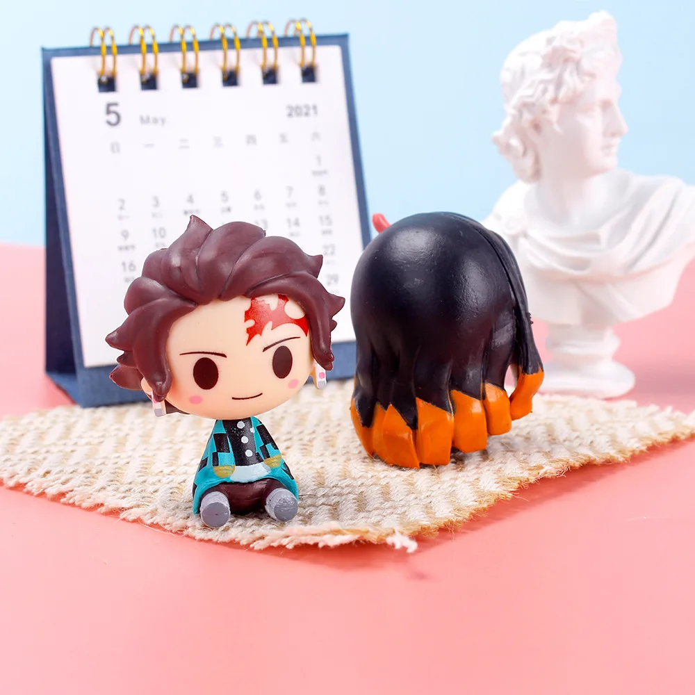 Аниме Q версия привидения рассекающее лезвие ПВХ большая голова кукла привидение