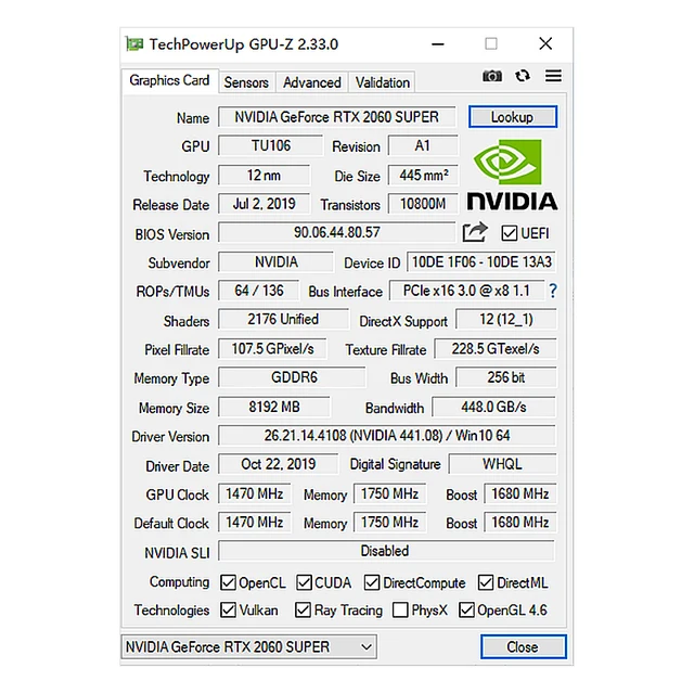 SOYO RTX 2060 Super Graphics Card 8GB 256Bit GDDR6 Gaming Video Card 8Pin PCI-E 3.0×16 Support AMD Intel Desktop Computer 6