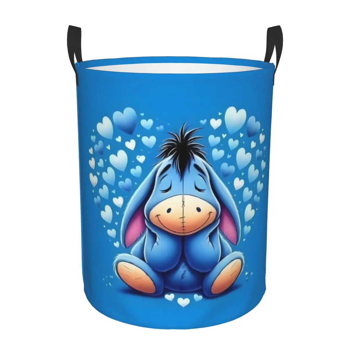 Фото Корзина для белья Eeyore, большая корзина для хранения, органайзер для игрушек с изображением Винни-Пуха, мультяшный, кавайный, для девочек и мальчиков №1