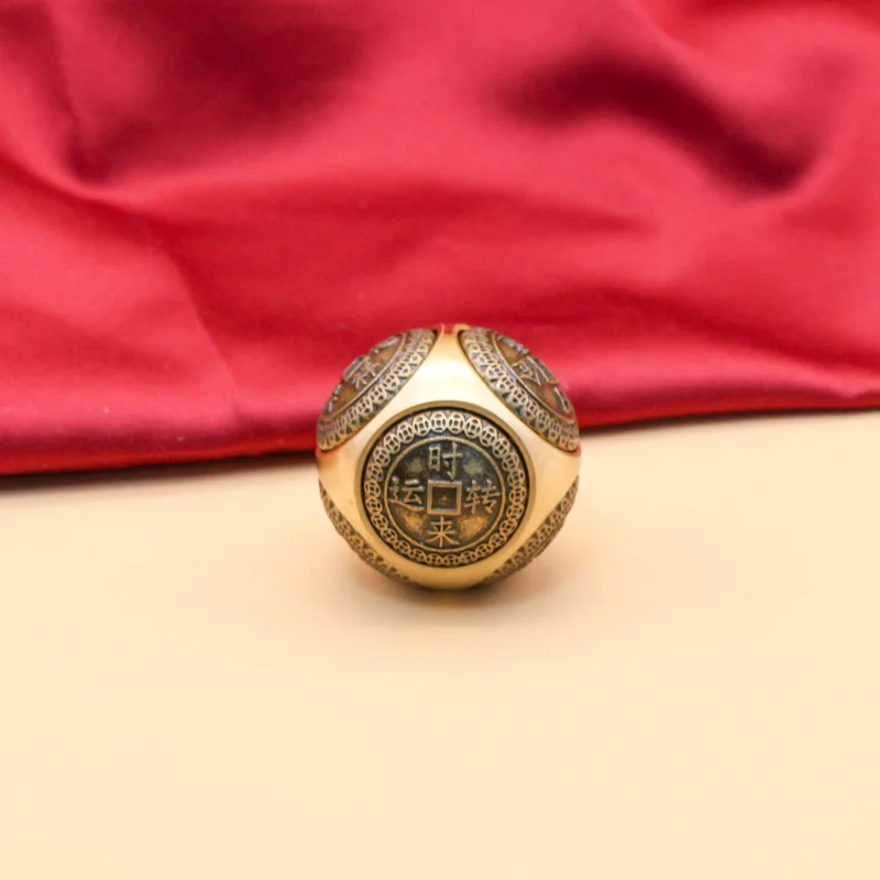 Шестигранный четыре благословения удачи деньги Непоседа медный куб для снятия