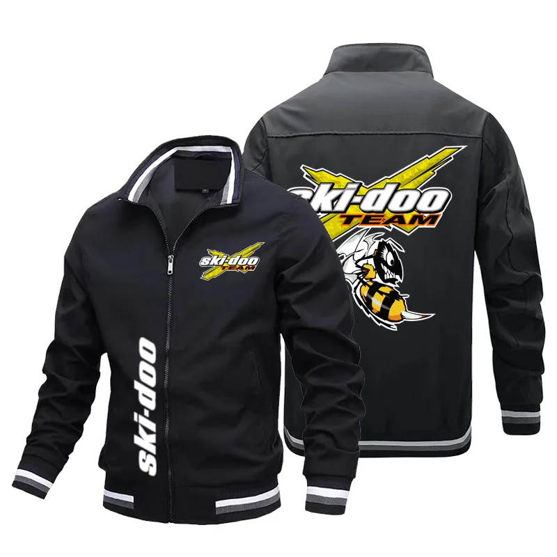 

2022 New Motorcycle Jacket SKI-DOO Pattern Printing Jacket Motorcycle Riding Windbreaker Fashion Trend Bomber Jacket Men's Top
