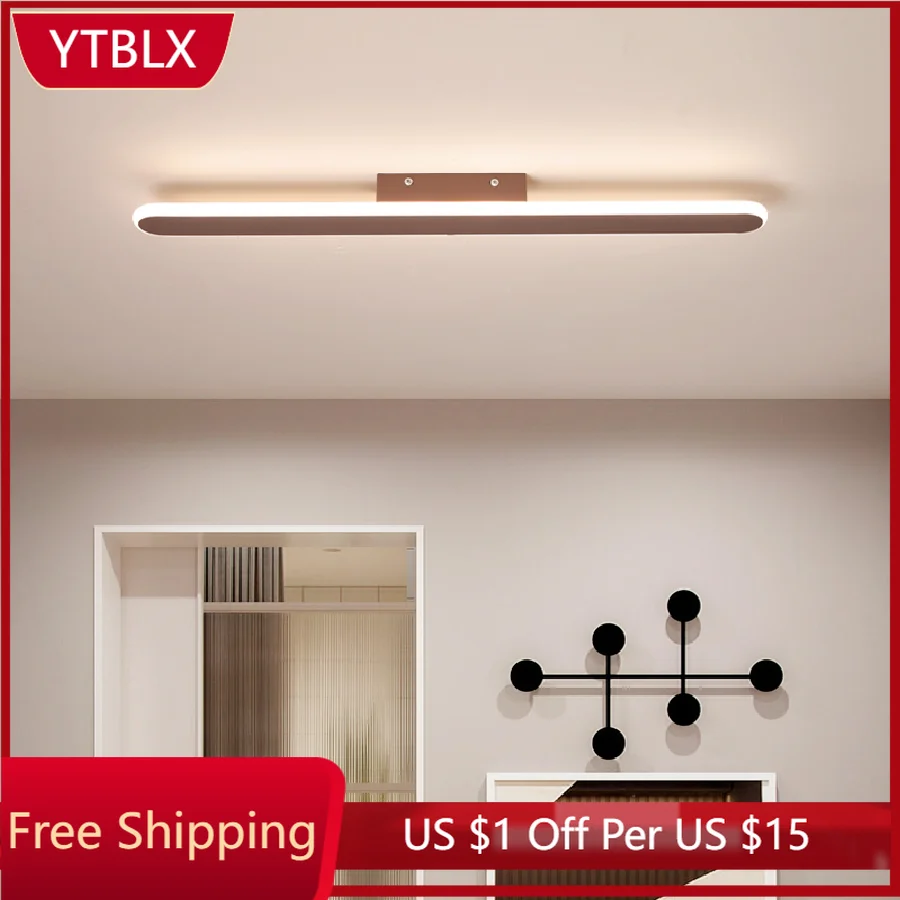 

Простой современный светодиодный потолочный светильник, лампа с корпусветодиодный для кофе, для гостиной, спальни, рядом с комнатами, освещ...