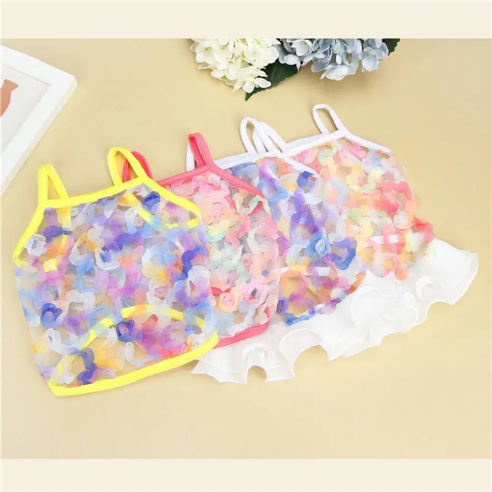 

Одежда для домашних животных моющийся жилет для домашних животных без рукавов Цветочный мягкий костюм для домашних животных