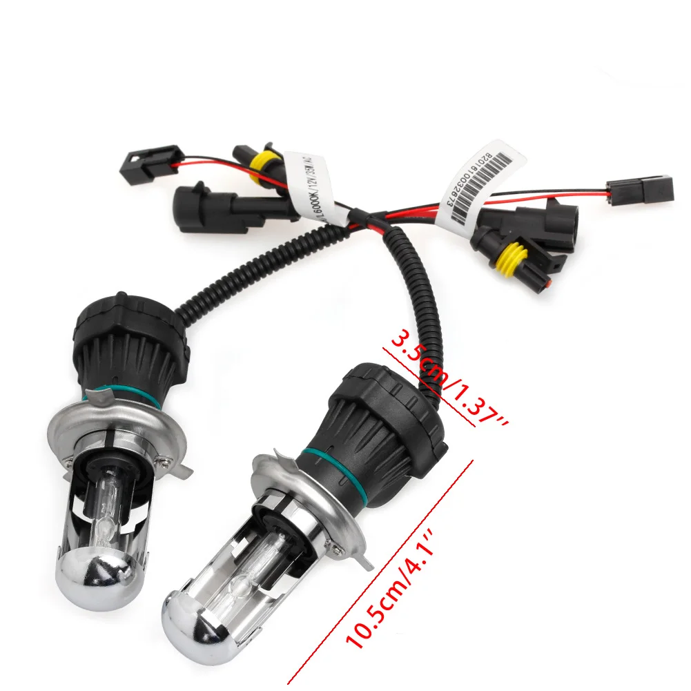 

2Pcs H4 6000K 35W Bi-Xenon Hi/Lo Beam HID White Bulb Car Headlight Light Lamp