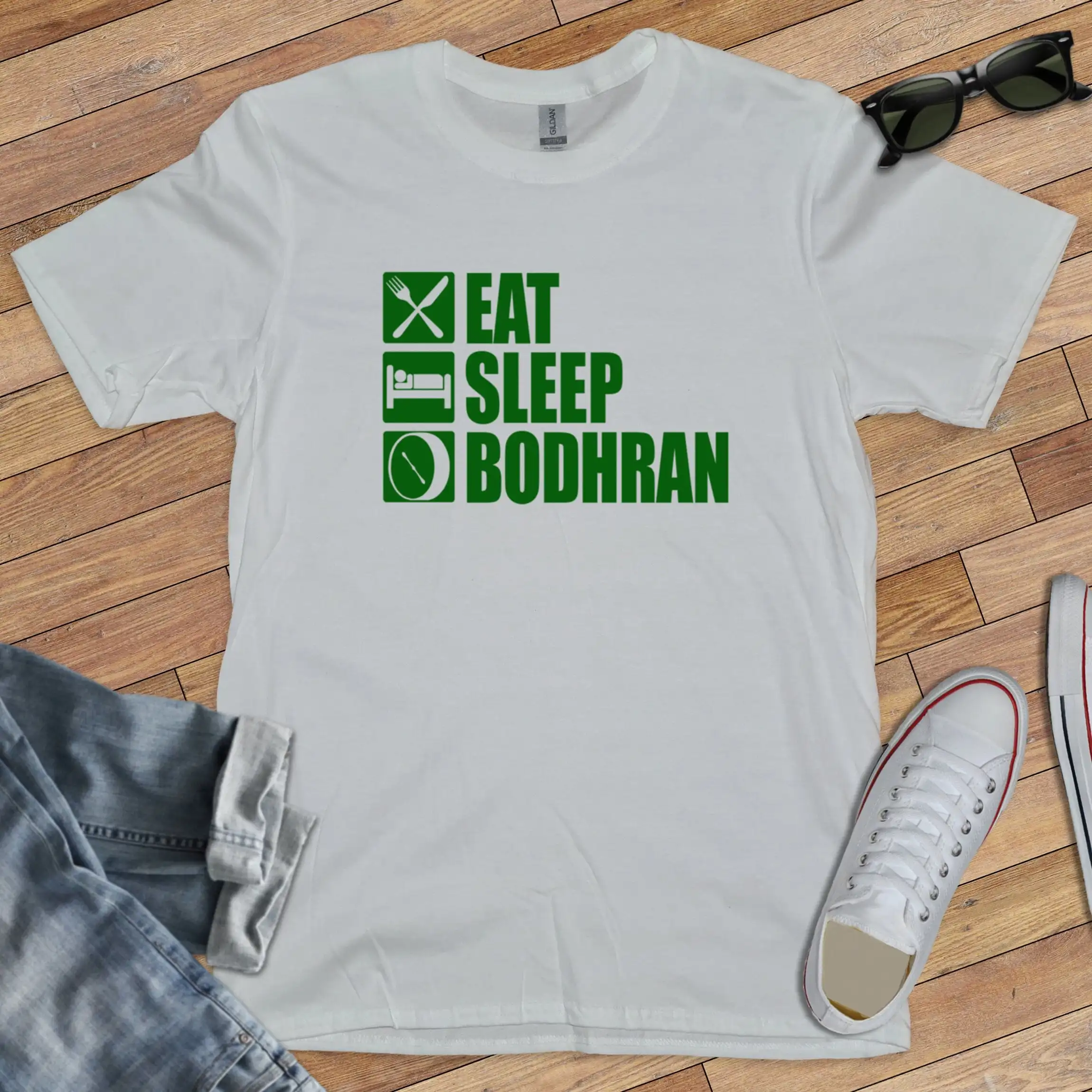 Фото Футболка Eat Sleep Bodhran, различные размеры и цвета №1