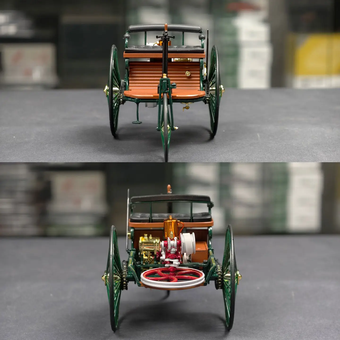 Фото Металлическая модель винтажного автомобиля Mercedes-Benz 1886 года, масштаб 1:18, NOREV №3