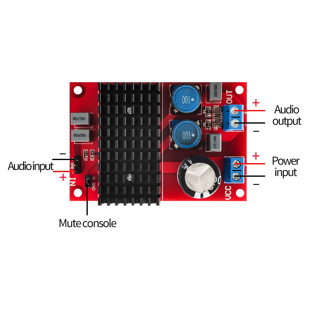 Плата цифрового усилителя мощности TPA3116 12-24 В постоянного тока моно-выход с