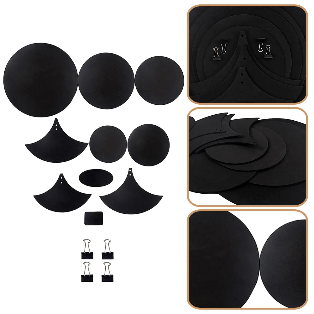 

1 Set Durable Black Drum Mute Pads Drum Silencers Premium Drum Dampeners
